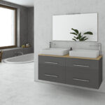 Κρεμαστή βάση επίπλου – 2 συρτάρια TORINO 120 Anthracite – 1