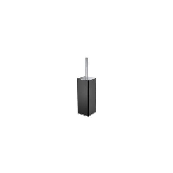 Black rectangular bottle with a tall silver spray nozzle protruding from the top, glossy and minimal.