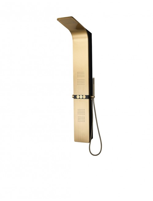 στηλη-ντουζ-clora01 - Τσιντώνης Πλακάκια Gold wall-mounted handheld shower head with hose and bracket