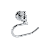 Chrome wall-mounted towel ring with circular backplate on a white background