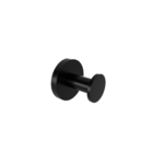Black cylindrical cabinet pull with flat circular end caps